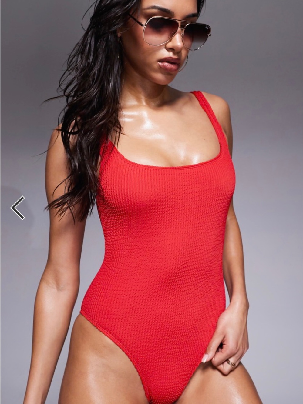 ASOS Red One-Piece Swimsuit